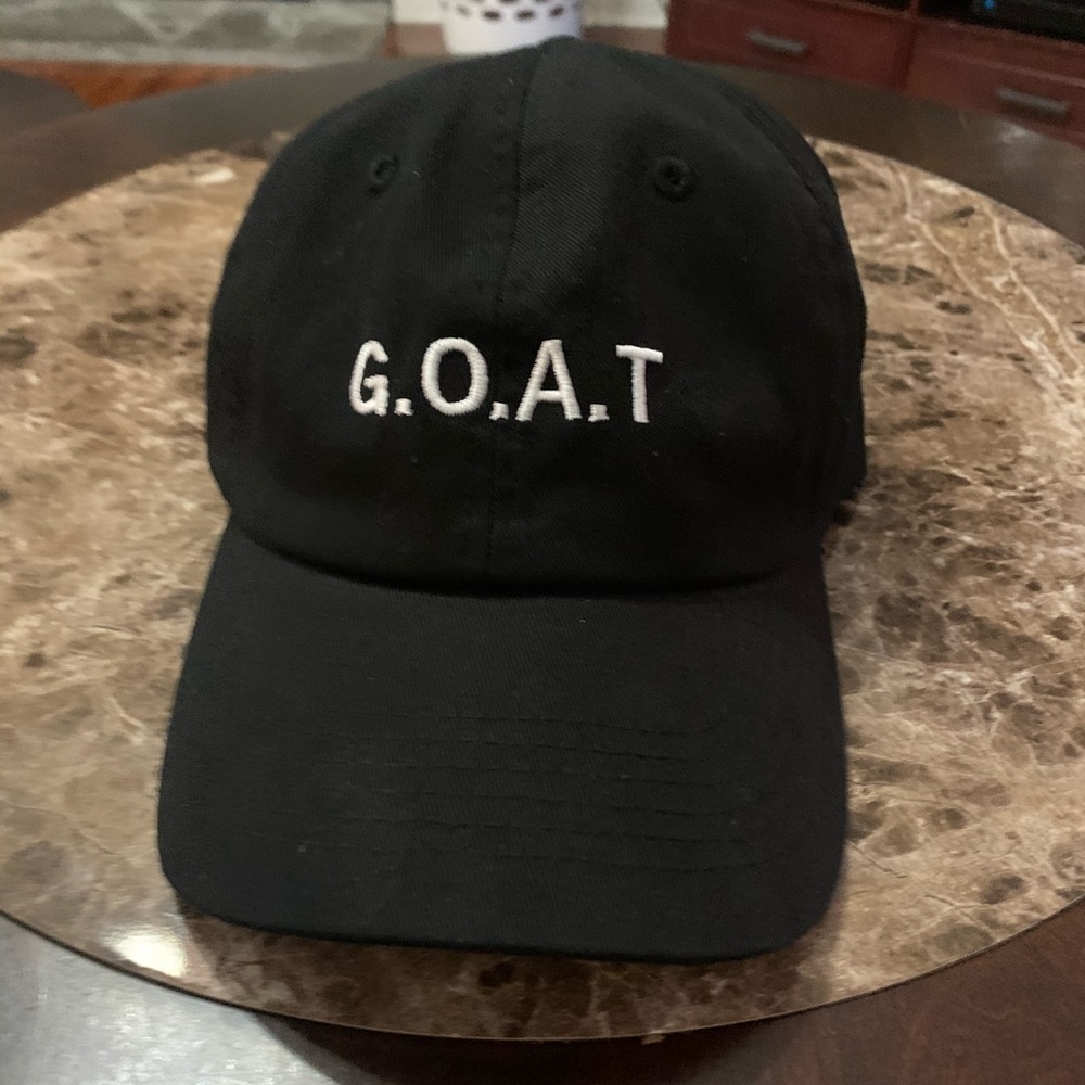 G.O.A.T. ( Greatest of All Time)  All black hat